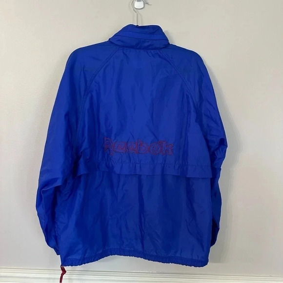 Reebok Sport Vintage Windbreaker Full Zip Jacket with Hood Option Sz L GUC - Picture 10 of 10